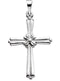 Platinum Rope Cross Pendant (14.00X10.50 MM)