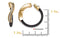 Tango Collection Black Ti Memory Cable and Bronze White Sapphire Hoop Earrings