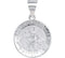 14k White Gold Round Hollow St. Christopher Medal (18.25 MM)