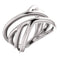 Negative Space Ring, Rhodium-Plated 14k White Gold