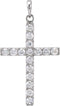 Platinum Diamond Cross Pendant (1 Ctw, Color GH, Clarity I1)