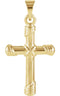 Rope Cross 14k Yellow Gold Pendant (18X12MM)