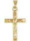 INRI Crucifix 14k Yellow Gold Pendant (17X12MM)