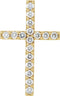 Diamond Petite Cross 14k Yellow Gold Pendant (.5 Ctw, G-H Color, I1 Clarity)