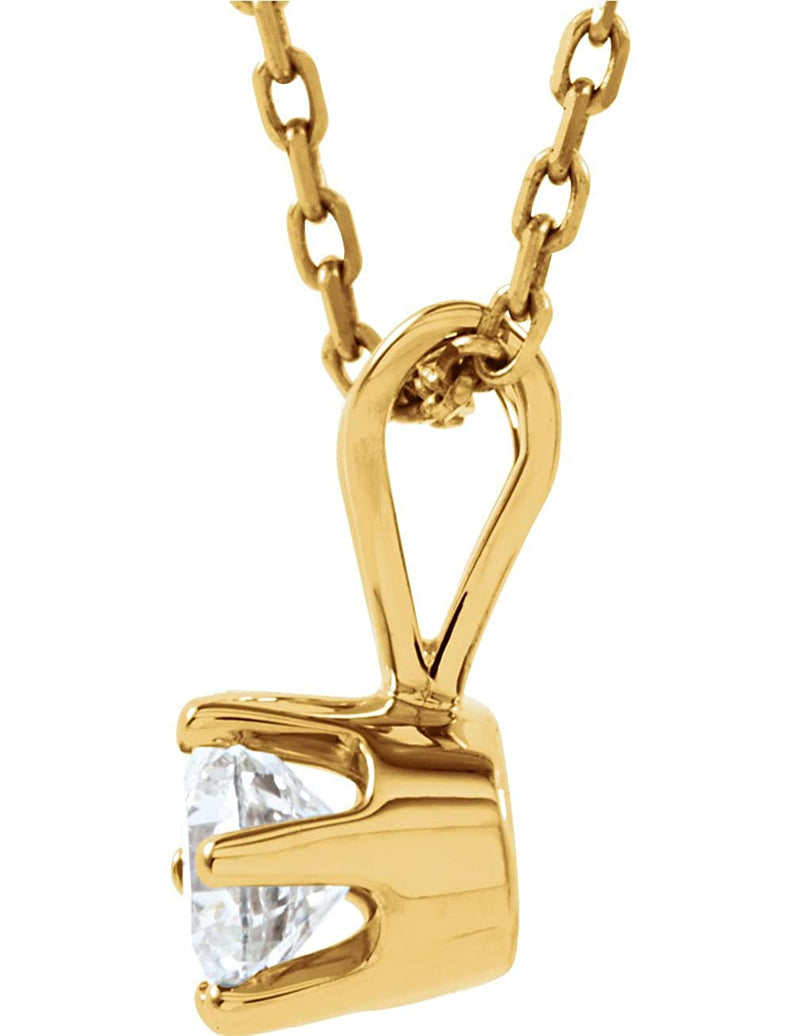 Diamond Pendant Necklace in 14k Yellow Gold, 18" (1/4 Cttw)