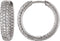 CZ Inside-Outside Hoop Earrings, Sterling Silver (19mm)