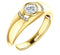 Men's Bezel Set Diamond 14k Yellow Gold Band, Size 11 (.50 Cttw, GH Color, I1 Clarity)