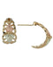 Scalloped J Hoop Earrings, 10k Yellow Gold, 12k Green and Rose Gold Black Hills Gold Motif