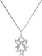 45-Stone Diamond 'It's a New Baby Girl' Platinum Pendant Necklace, 16" (1/5 Ctw)