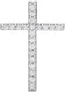 Diamond Cross Rhodium-Plated 14k White Gold Pendant (1 Ctw, G-H Color, I1 Clarity)