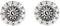 Platinum Diamond Cluster Earring Jackets (3.6MM) (0.125 Ctw, G-H Color, SI2-SI3 Clarity)