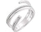 Diamond Negative Space Ring, Rhodium-Plated 14k White Gold, Size 7.75