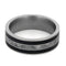 Black Jade, Gibeon Meteorite 8mm Comfort-Fit Brushed Titanium Wedding Band