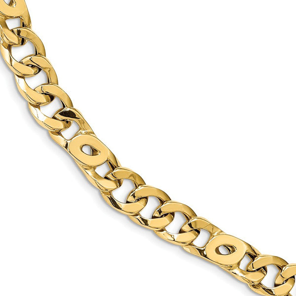 Men's Polished 14k Yellow Gold 8.37mm Link Bracelet, 7.75"