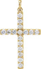 Diamond Cross Pendant, 14k Yellow Gold (1.6 Ctw, Color GH, Clarity I1)