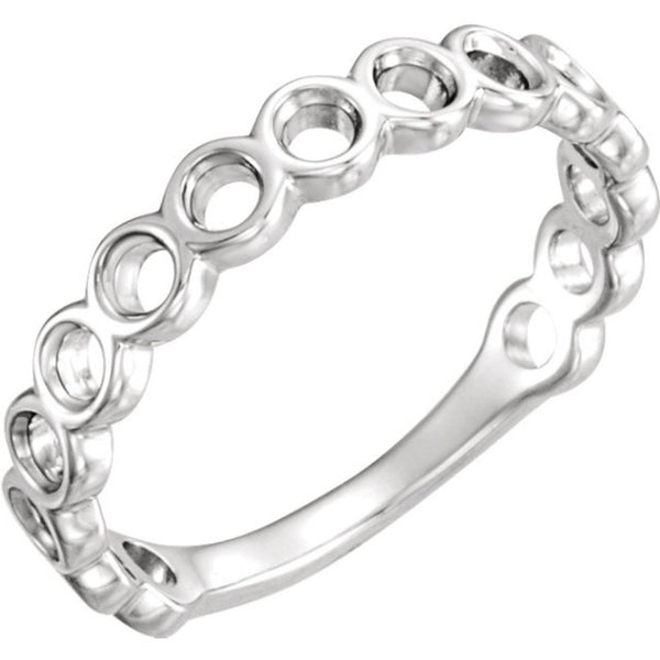 Platinum Circle Stackable Ring