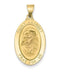 14k Yellow Gold St. Anthony Medal Pendant (26X15MM)