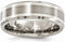 Silver Inlay Collection Brushed Gray Titanium, Argentium Silver 7mm Band