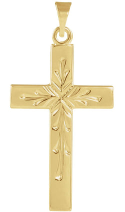 Church Cross 14k White Gold Pendant