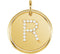 Diamond Initial "R" Round Pendant, 18k Yellow Gold-Plated Sterling Silver (0.1 Ctw, Color GH, Clarity I1)