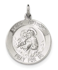 Sterling Silver Saint Anthony Medal (30x21MM)