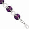 Black Ti, Sterling Silver Anodized Pink and Purple 21mm Link Bracelet, 8"