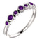 Amethyst 7-Stone 3.25mm Ring, Rhodium-Plated 14k White Gold