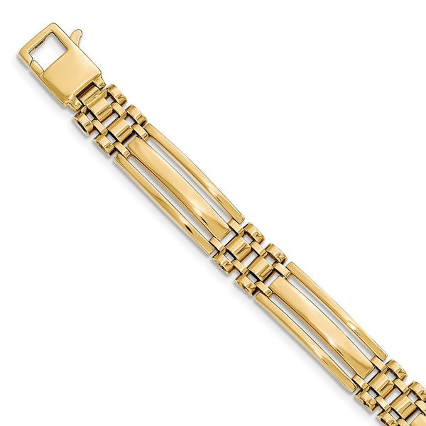 Men's Polished 14k Yellow Gold Link Bracelet, 8.5"