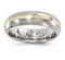 Gold Inlay Collection Brushed Gray Titanium, 14k Yellow Gold 6mm Domed Comfort-Fit Band