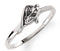 Ave 369 'Unblossomed Rose' Rhodium-Plated 14k White Gold Chastity Ring