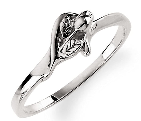 Ave 369 'Unblossomed Rose' Sterling Silver Chastity Ring