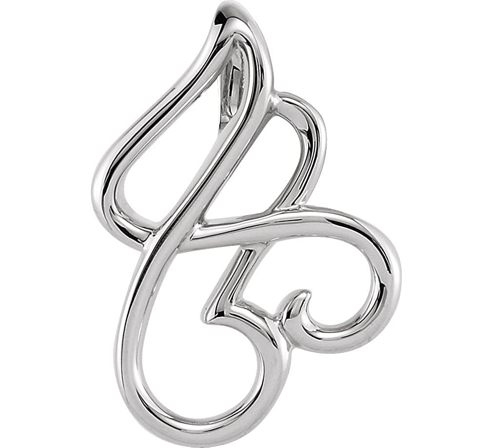 Freeform Pendant, Rhodium-Plated 14k White Gold