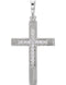 Diamond Inlay Cross Sterling Silver Pendant (.08 Ctw, G-H Color, I1 Clarity)