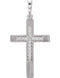 Platinum Diamond Cross Pendant (.08 Ctw, Color G-H , Clarity SI2-SI3)