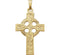 Fancy Celtic Cross 14k White Gold Pendant