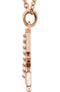 Diamond Initial 'k' Lowercase Alphabet Letter 14k Rose Gold Pendant Necklace, 16" (.03 Ctw GH, I1)