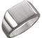 Men's Brushed Signet Ring, Continuum Sterling Silver (12mm) Size 9.75