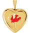 14k Yellow Gold-Plated Sterling Silver Red Dove and Cross Heart Holy Ghost Locket Pendant