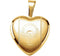 Children's First Communion 14k Yellow Gold Plated Sterling Silver Heart Locket (12.50X12.00 MM)