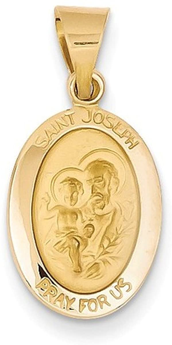 14k Yellow Gold St. Joseph Medal Pendant (18X11MM)