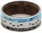 Antler, Turquoise, Mesquite Wood, Bear Tracks Engraving 9mm Comfort-Fit Titanium Band, Size 6