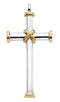 Two-Tone Cross Rhodium-Plated 14k White and Yellow Gold Pendant (49X26.25MM)