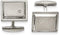 Stainless Steel Satin-Brushed CZ Rectangle Cuff Links