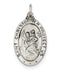 Sterling Silver St. Christopher Football Medal (30X15MM)