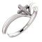 Petite Cross Rhodium-Plated 14k White Gold Ring, Size 5