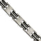 Men's Brushed and Polished Stainless Steel 13mm Black IP-Plated Bracelet, 8.75"