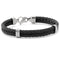 Signature Cable Collection Titanium and Black Memory Two Cable Bracelet, 7.5" (7MM)