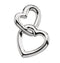 Double Heart Pendant, Sterling Silver