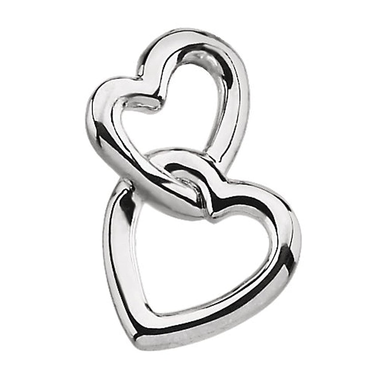 Platinum Double Heart Pendant