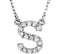 Diamond Initial 'S' Rhodium Plate 14K White Gold (1/6 Cttw, GH Color, l1 Clarity), 16.25"